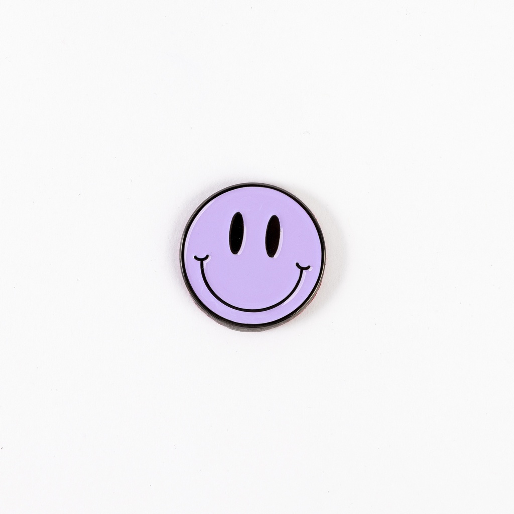 Metal Sticker - Purple smile face