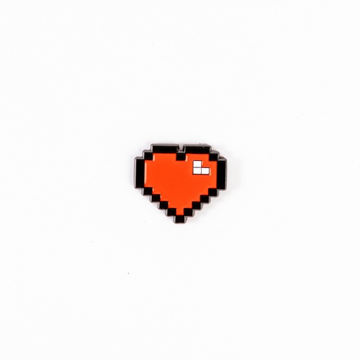 Metal Sticker - Red heart Black Border